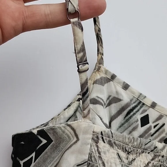 Volcom Asymmetrical Dress Adjustable Spaghetti Straps Patterned Cotton  Size M - Picture 5 of 12